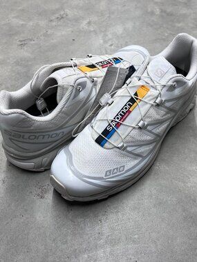 Salomon XT-6 Men's Size 13 White Lunar Rock 412529 - New with Defects
